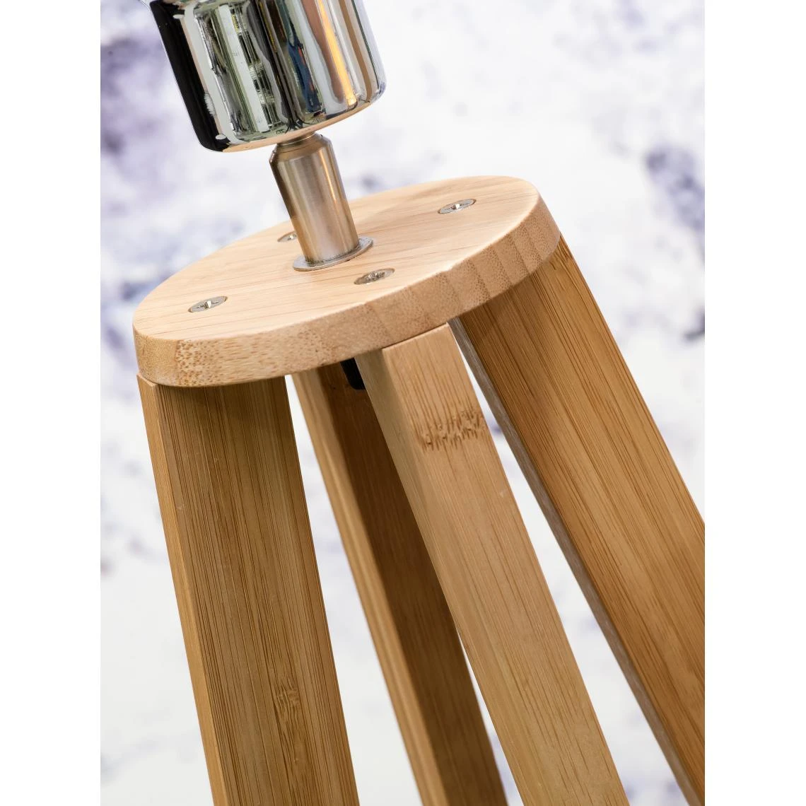 Good & Mojo Lampadaire Abat-jour Bleu Jean En Bois EVEREST 6 Good & Mojo Lampadaire Abat-jour Bleu Jean En Bois EVEREST – Image 4