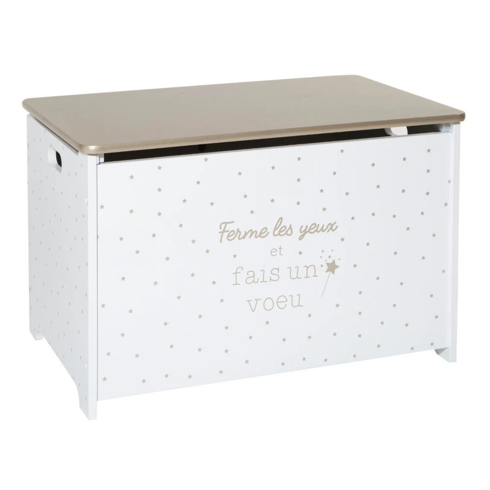 Coffre à Jouets Doré En Bois - L. 58 X L. 38 X H. 38 Cm -PEGANE- 3 Coffre à Jouets Doré En Bois - L. 58 X L. 38 X H. 38 Cm -PEGANE-