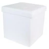 Pegane Coffre Banc Pliable En Polyuréthane Coloris Blanc - Dim : H 38 X L 38... 1 Pegane Coffre Banc Pliable En Polyuréthane Coloris Blanc - Dim : H 38 X L 38... -magasin Vente-unique 32cp hd3402