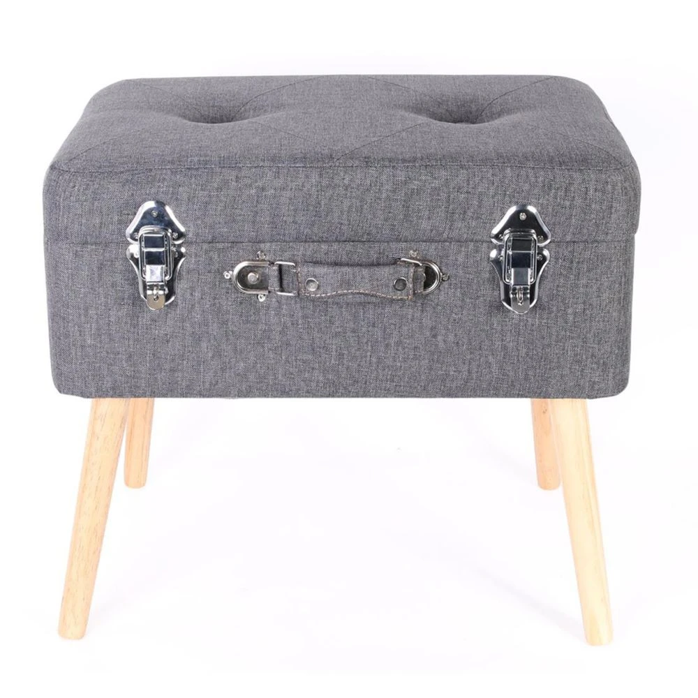 Pegane Coffre Valise En Bois Et Polyester Coloris Gris Foncé - Dim : H 45 X ... 3 Pegane Coffre Valise En Bois Et Polyester Coloris Gris Foncé - Dim : H 45 X ...