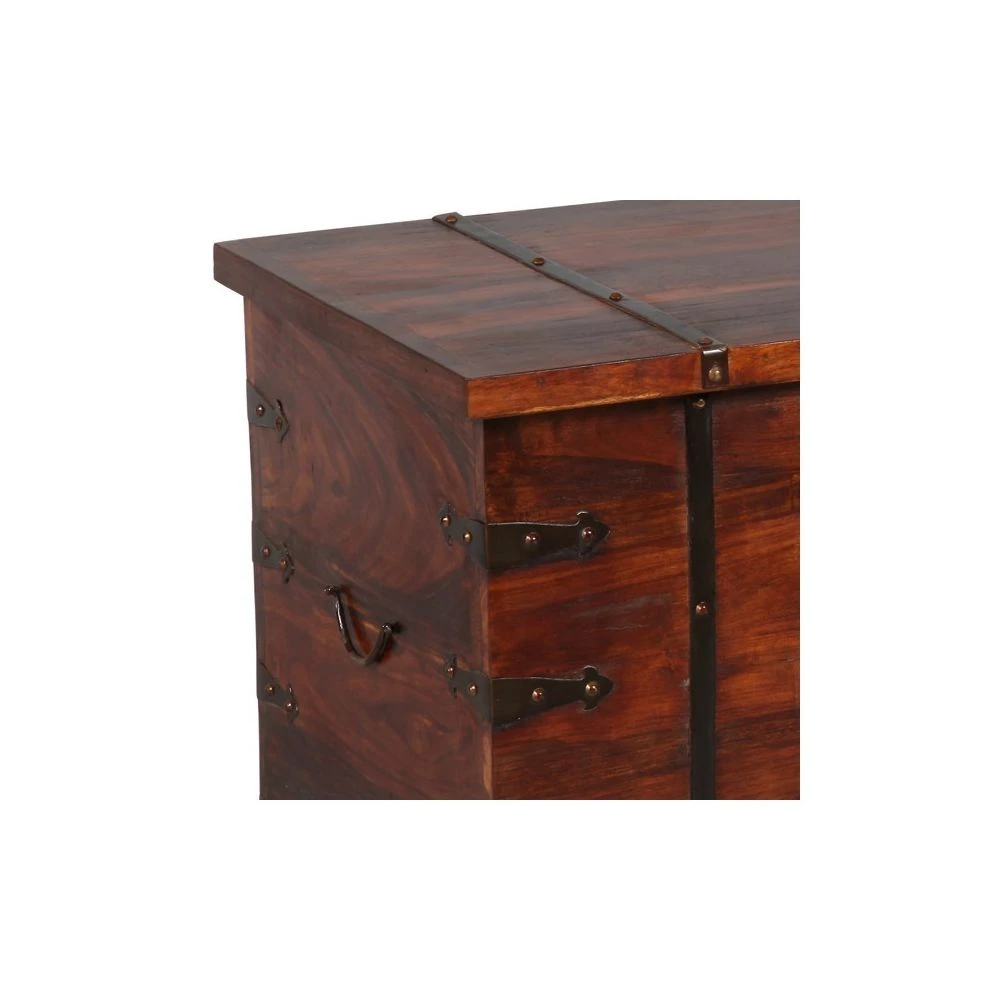 Tousmesmeubles Coffre De Rangement En Bois - JETLAG 4 Tousmesmeubles Coffre De Rangement En Bois - JETLAG – Image 2