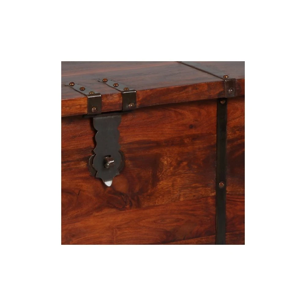 Tousmesmeubles Coffre De Rangement En Bois - JETLAG 5 Tousmesmeubles Coffre De Rangement En Bois - JETLAG – Image 3