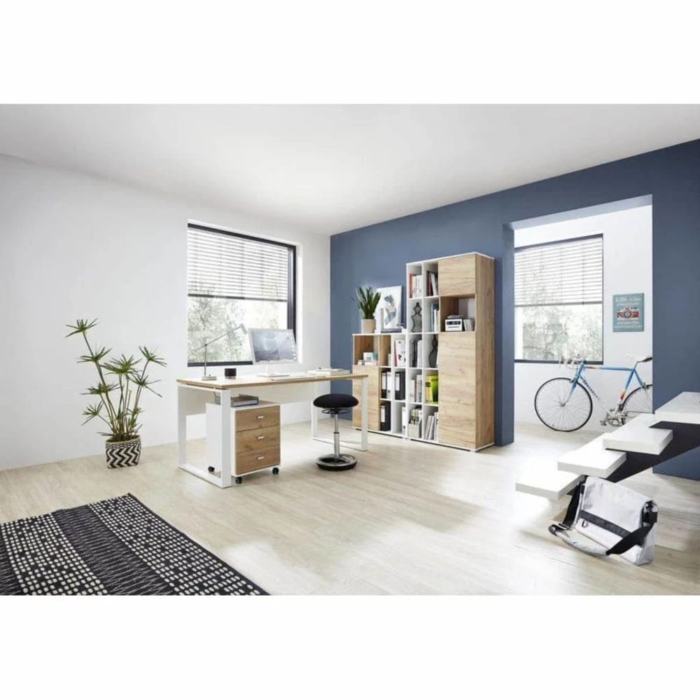 Germania Classeur à Roulettes 40x48,9x56,9cm Chêne De Navarre Et Bla... 6 Germania Classeur à Roulettes 40x48,9x56,9cm Chêne De Navarre Et Bla... – Image 4