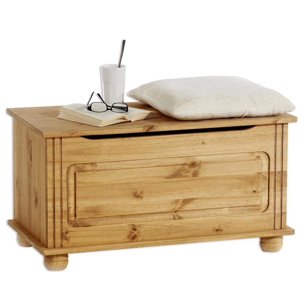 IDIMEX Coffre De Rangement BRISTOL En Pin Massif, Finition Cirée 3 IDIMEX Coffre De Rangement BRISTOL En Pin Massif, Finition Cirée