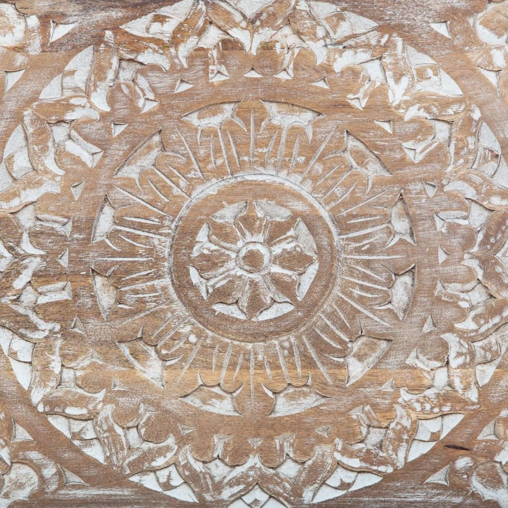 Atmosphera, Createur D'Interieur Coffre En Bois Ethnique Shirel - L. 71 X H. 44 Cm - Marron 6 Atmosphera, Createur D'Interieur Coffre En Bois Ethnique Shirel - L. 71 X H. 44 Cm - Marron – Image 4