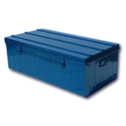 PIERRE HENRY Malle De Rangement En Métal Bleu 225 Litres. -magasin Vente-unique 54640