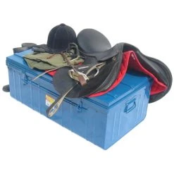 PIERRE HENRY Malle De Rangement En Métal Bleu 175 Litres. -magasin Vente-unique 54645