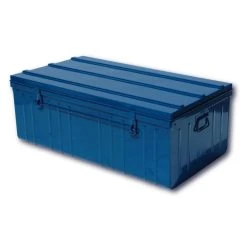 PIERRE HENRY Malle De Rangement En Métal Bleu 175 Litres. -magasin Vente-unique 54646