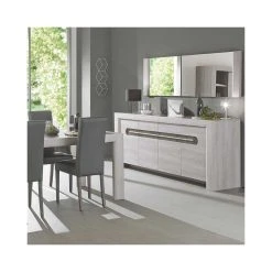 Tousmesmeubles Miroir Rectangulaire Chêne Cérusé - CHARLINETE -magasin Vente-unique 67552 thickbox default