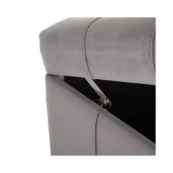 Tousmesmeubles Banquette-malle Tissu Gris/Métal Argent - ETIOR 8 Tousmesmeubles Banquette-malle Tissu Gris/Métal Argent - ETIOR -magasin Vente-unique 71467 thickbox default