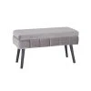 Tousmesmeubles Banquette-malle Tissu Gris/Bois Noir - ETIOR 2 Tousmesmeubles Banquette-malle Tissu Gris/Bois Noir - ETIOR -magasin Vente-unique 71503 thickbox default