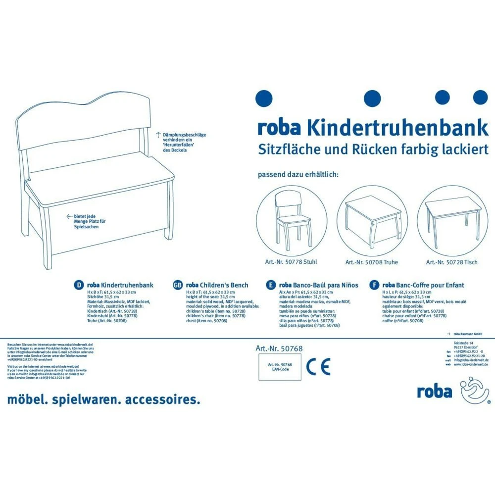 Roba - 50768 Coffre-Banc 4 Roba - 50768 Coffre-Banc – Image 2