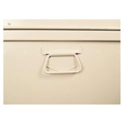 PIERRE HENRY Malle Métallique Blanc Perle Avec Poignée Polyuréthane 265 Litres. 9 PIERRE HENRY Malle Métallique Blanc Perle Avec Poignée Polyuréthane 265 Litres. -magasin Vente-unique 79485