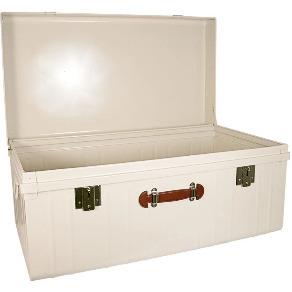 PIERRE HENRY Malle Métallique Blanc Perle Avec Poignée Polyuréthane 265 Litres. 5 PIERRE HENRY Malle Métallique Blanc Perle Avec Poignée Polyuréthane 265 Litres. – Image 3