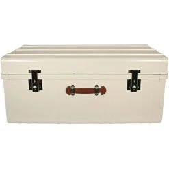 PIERRE HENRY Malle Métallique Blanc Perle Avec Poignée Polyuréthane 265 Litres. 7 PIERRE HENRY Malle Métallique Blanc Perle Avec Poignée Polyuréthane 265 Litres. -magasin Vente-unique 79487