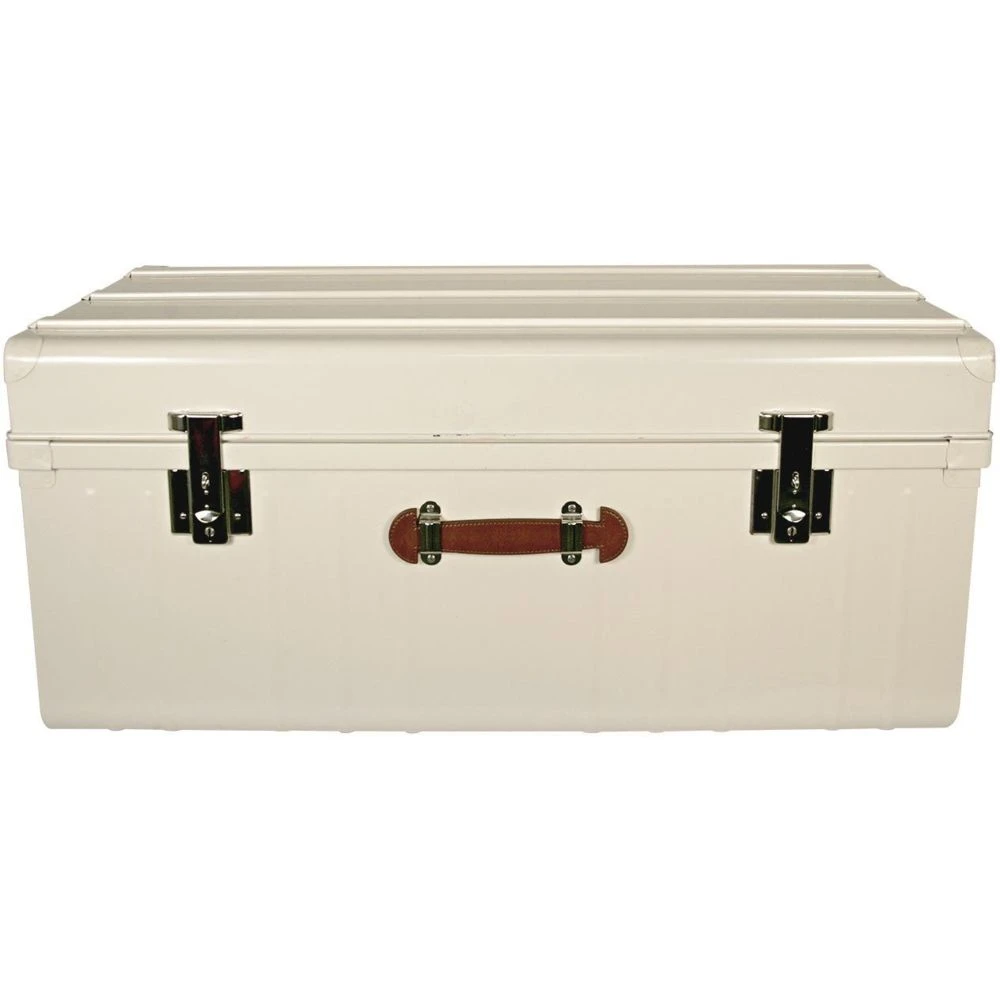 PIERRE HENRY Malle Métallique Blanc Perle Avec Poignée Polyuréthane 265 Litres. 4 PIERRE HENRY Malle Métallique Blanc Perle Avec Poignée Polyuréthane 265 Litres. – Image 2