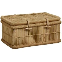 Aubry Gaspard Malles En Roseau Naturel (Lot De 2). 5 Aubry Gaspard Malles En Roseau Naturel (Lot De 2). -magasin Vente-unique 79846