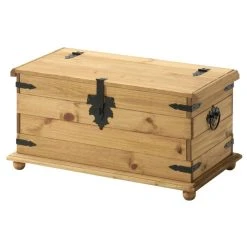 IDIMEX Coffre De Rangement En Pin TEQUILA Style Mexicain, Finition Teintée/c...