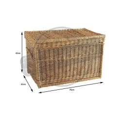 Aubry Gaspard Malle De Rangement En Osier Buff 70 X 42 X 42 Cm. -magasin Vente-unique 85553