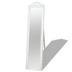 VidaXL Miroir Sur Pied Style Baroque 160 X 40 Cm Blanc