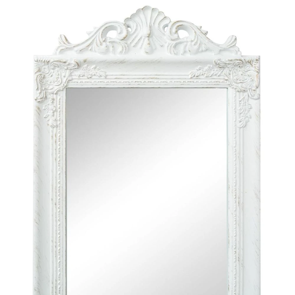 VidaXL Miroir Sur Pied Style Baroque 160 X 40 Cm Blanc 5 VidaXL Miroir Sur Pied Style Baroque 160 X 40 Cm Blanc – Image 3