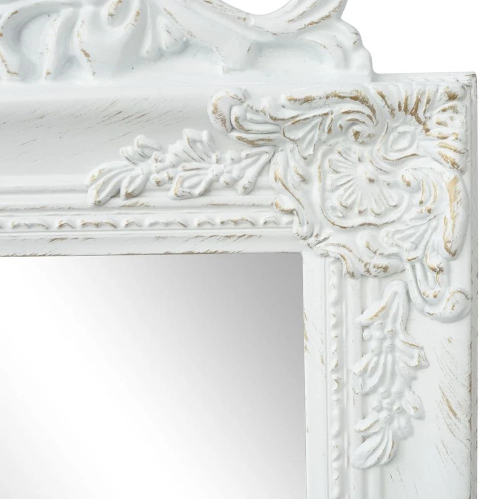 VidaXL Miroir Sur Pied Style Baroque 160 X 40 Cm Blanc 6 VidaXL Miroir Sur Pied Style Baroque 160 X 40 Cm Blanc – Image 4