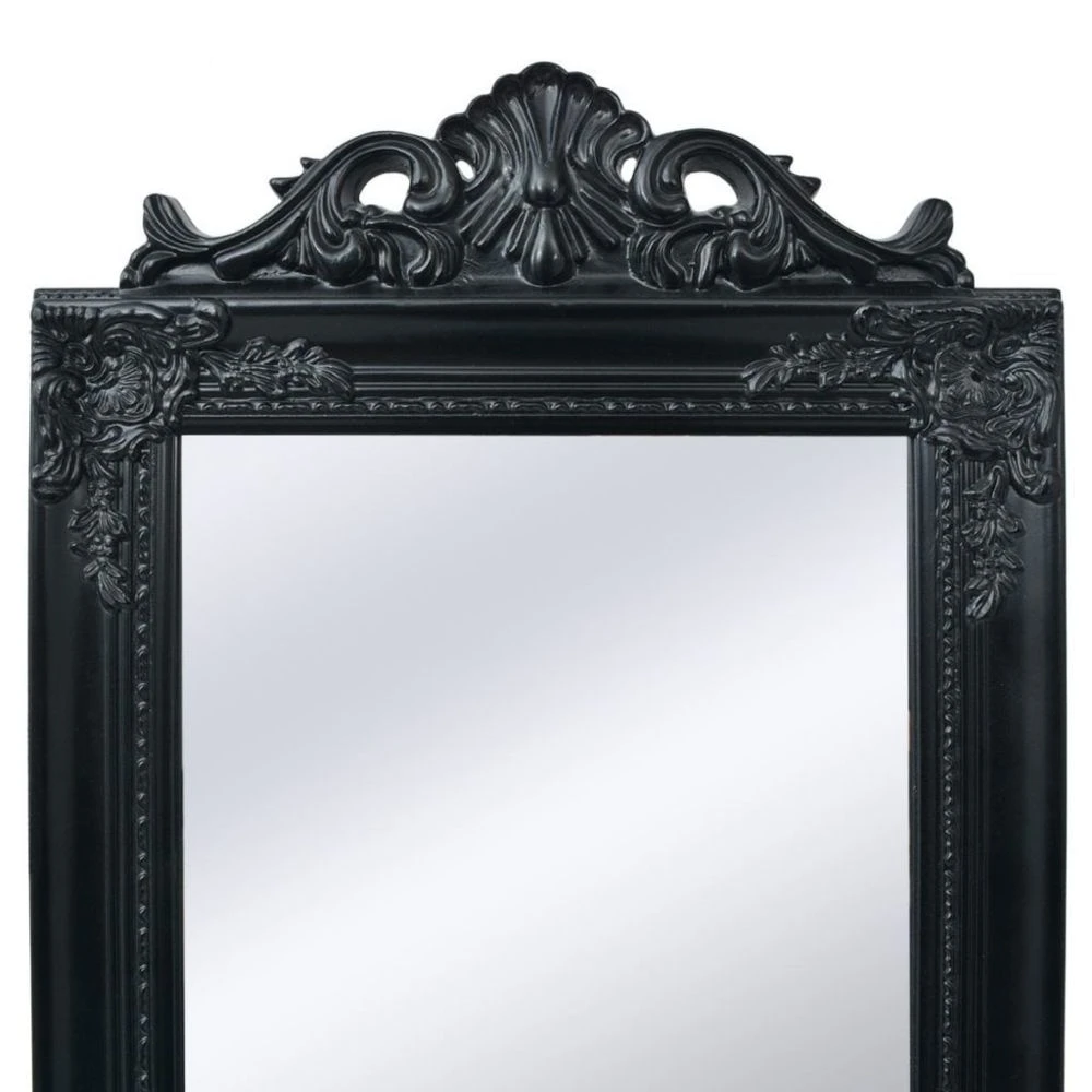 VidaXL Miroir Sur Pied Style Baroque 160 X 40 Cm Noir 4 VidaXL Miroir Sur Pied Style Baroque 160 X 40 Cm Noir – Image 2