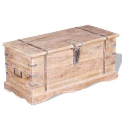 VidaXL Coffre De Rangement Bois D'Acacia 9 VidaXL Coffre De Rangement Bois D'Acacia -magasin Vente-unique 8718475529262 g en hd 2