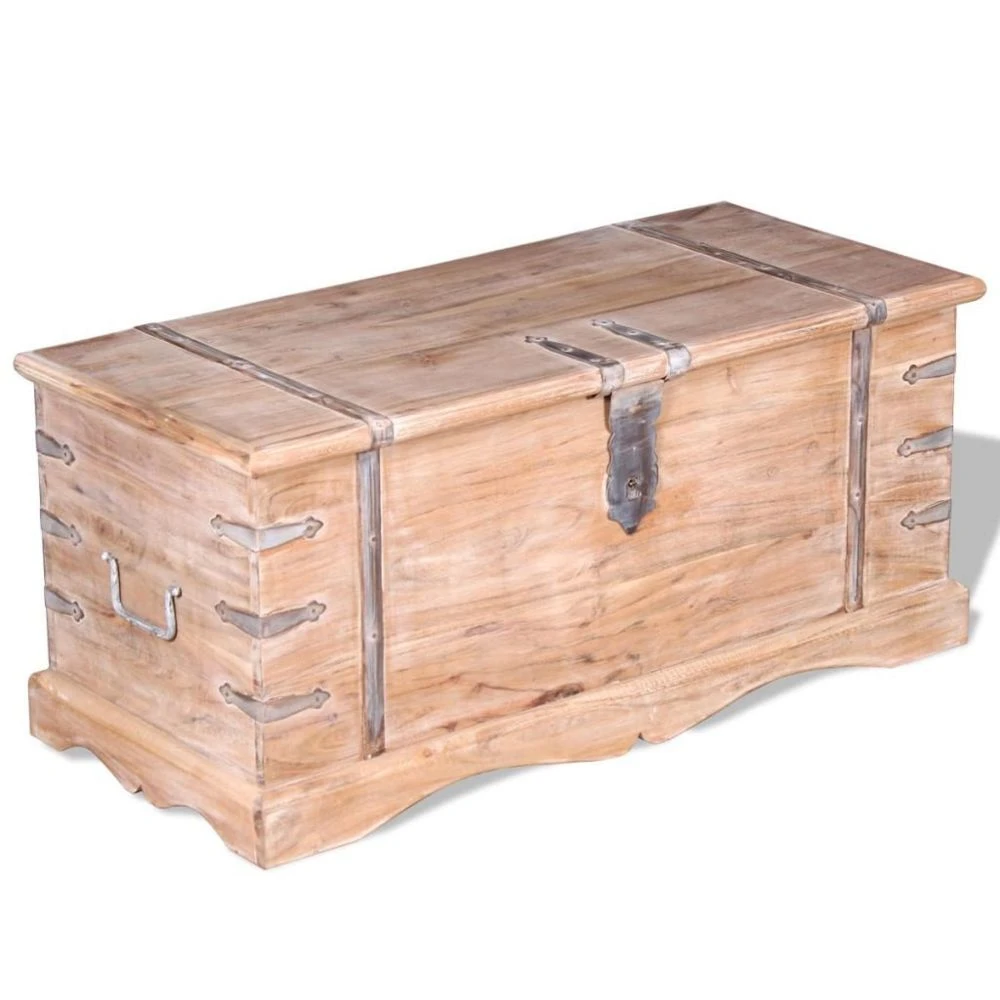 VidaXL Coffre De Rangement Bois D'Acacia 6 VidaXL Coffre De Rangement Bois D'Acacia – Image 4