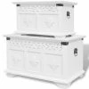 MENZZO Ensemble De 2 Coffres De Rangement Alpare Bois Blanc 1 MENZZO Ensemble De 2 Coffres De Rangement Alpare Bois Blanc -magasin Vente-unique 8718475532224 a en hd 1 1