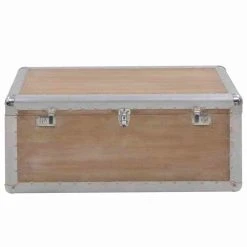 VidaXL Boîte De Rangement Bois De Sapin Massif 91x52x40 Cm Marron -magasin Vente-unique 8718475606345 g en hd 1