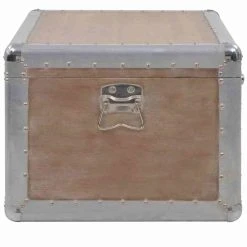 VidaXL Boîte De Rangement Bois De Sapin Massif 91x52x40 Cm Marron -magasin Vente-unique 8718475606345 g en hd 2