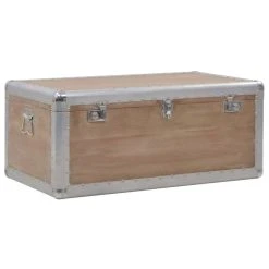 VidaXL Boîte De Rangement Bois De Sapin Massif 91x52x40 Cm Marron -magasin Vente-unique 8718475606345 g en hd 4