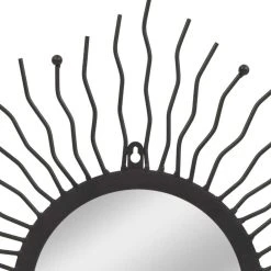 VidaXL Miroir Mural De Jardin Rayons De Soleil 60 Cm Noir 9 VidaXL Miroir Mural De Jardin Rayons De Soleil 60 Cm Noir -magasin Vente-unique 8718475724339 g en hd 2