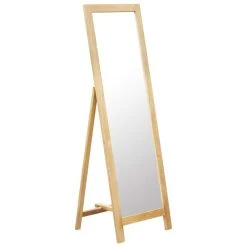 VidaXL Miroir Sur Pied 48x46,5x150 Cm Bois De Chêne Solide