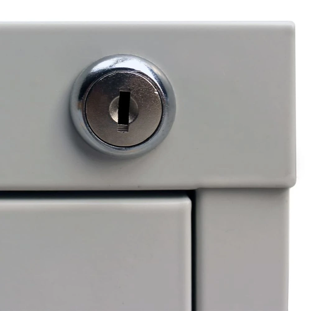 VidaXL Classeur Gris Clair 46x62x102,5 Cm Acier 5 VidaXL Classeur Gris Clair 46x62x102,5 Cm Acier – Image 3