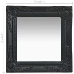 VidaXL Miroir Mural Style Baroque 40x40 Cm Noir -magasin Vente-unique 8720286009253 g en hd 4
