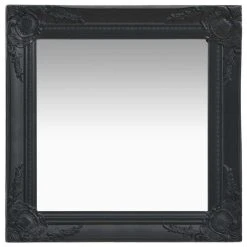 VidaXL Miroir Mural Style Baroque 50x50 Cm Noir