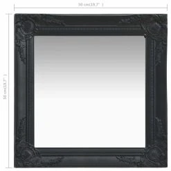 VidaXL Miroir Mural Style Baroque 50x50 Cm Noir -magasin Vente-unique 8720286009338 g en hd 4