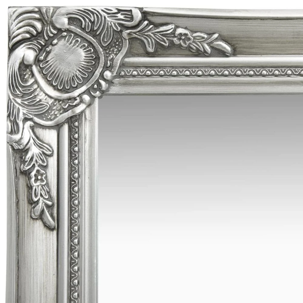 VidaXL Miroir Mural Style Baroque 50x40 Cm Argenté 6 VidaXL Miroir Mural Style Baroque 50x40 Cm Argenté – Image 4