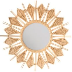 Rendez Vous Déco Miroir En Rotin Dalida Ø 100 Cm