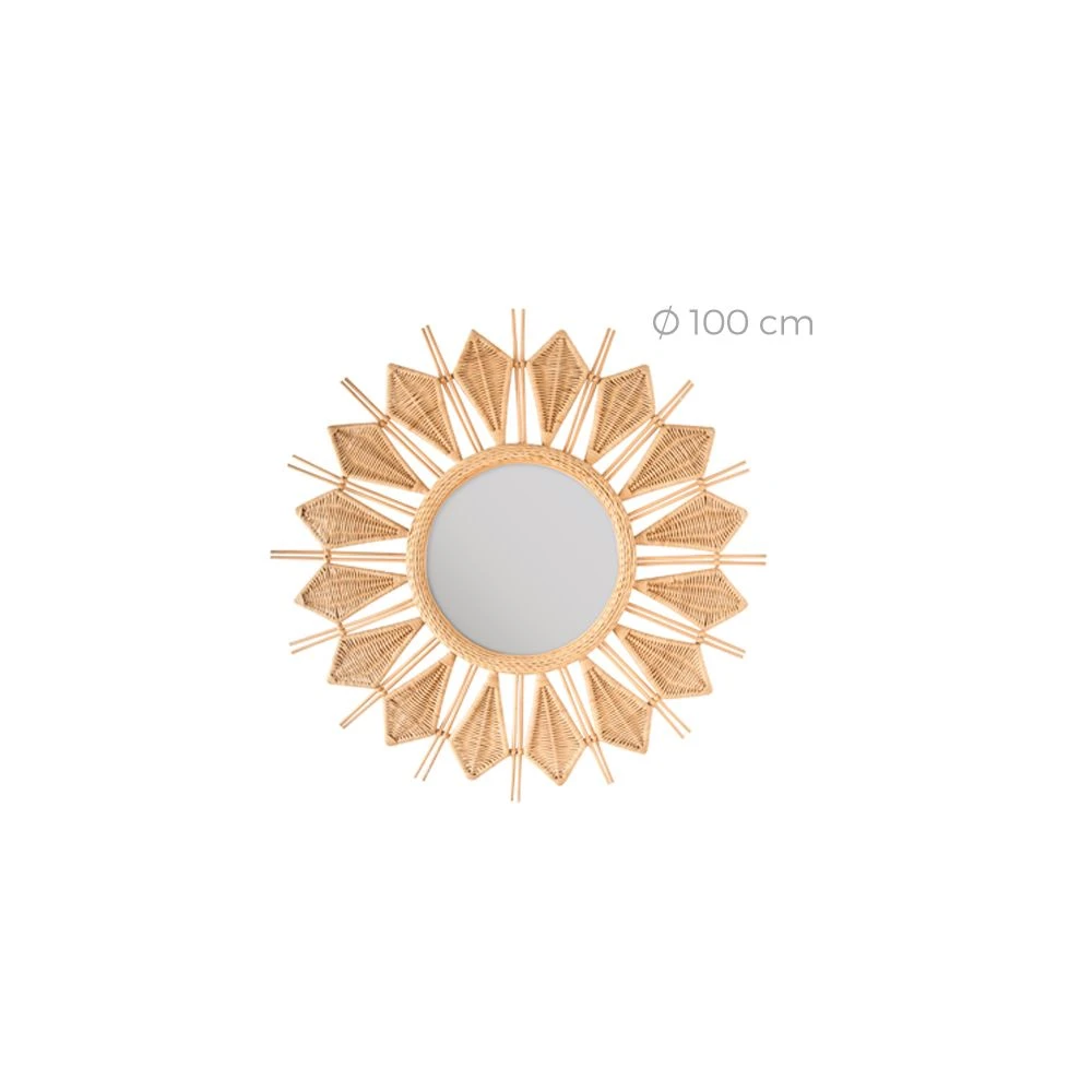 Rendez Vous Déco Miroir En Rotin Dalida Ø 100 Cm 4 Rendez Vous Déco Miroir En Rotin Dalida Ø 100 Cm – Image 2
