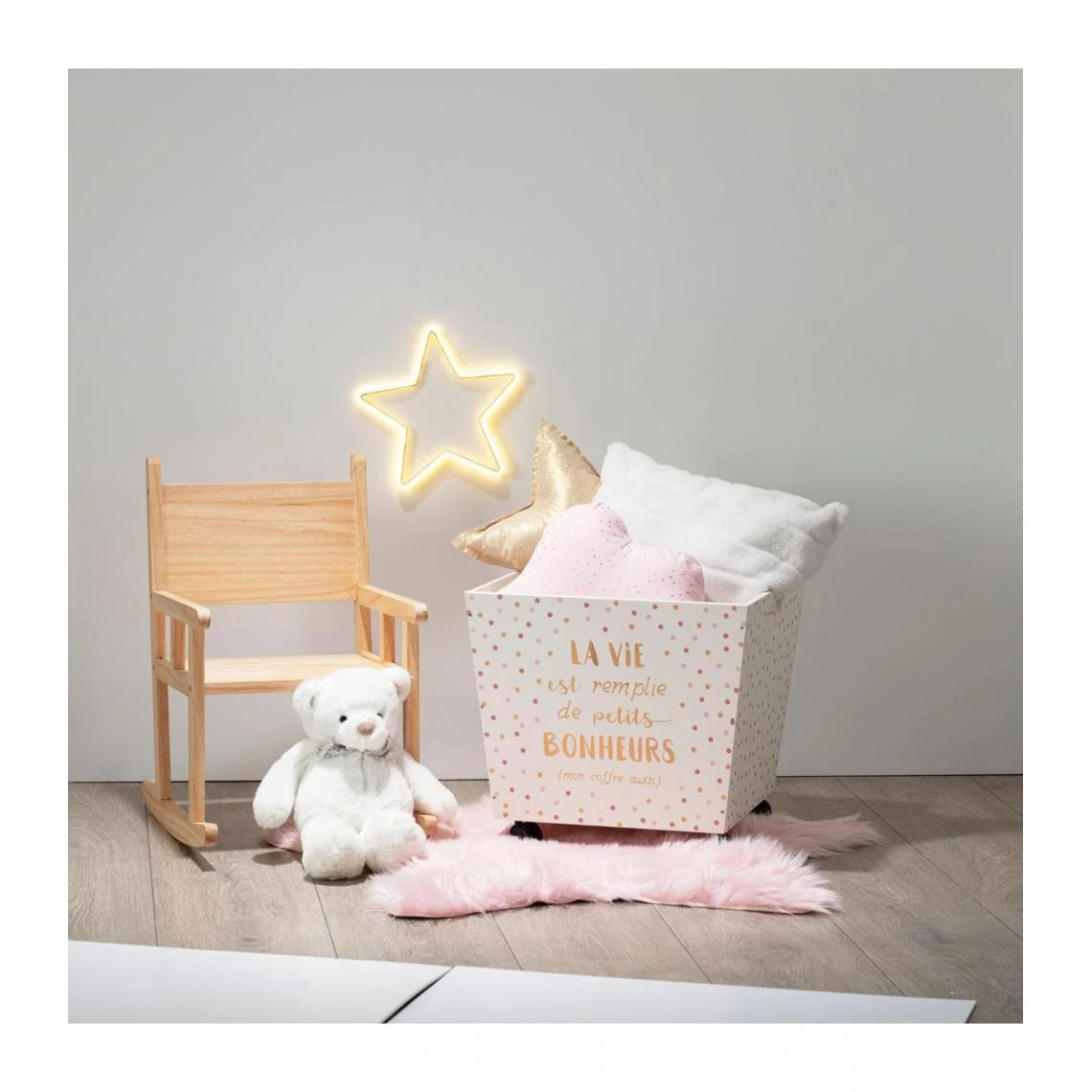 Atmosphera, Createur D'Interieur Atmosphera - Coffre De Rangement XXL Sur Roues Coffre à Jouet Or 4 Atmosphera, Createur D'Interieur Atmosphera - Coffre De Rangement XXL Sur Roues Coffre à Jouet Or – Image 2