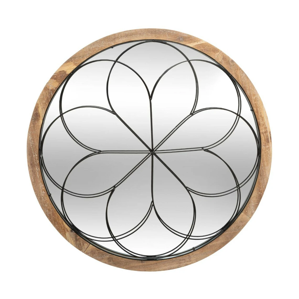 Atmosphera, Createur D'Interieur Atmosphera - Miroir Mural Rosace En Métal Et Bois D 64 Cm 3 Atmosphera, Createur D'Interieur Atmosphera - Miroir Mural Rosace En Métal Et Bois D 64 Cm