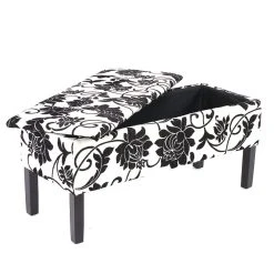 Mendler Banc/coffre De Rangement Renens, 95x36x44, Tissu, Noir -magasin Vente-unique b08ddde38e266ae414600a5e30641a42