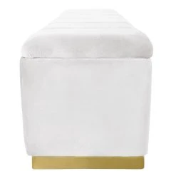 MENZZO Banc Coffre Alexandrie Velours Blanc Pied Or 9 MENZZO Banc Coffre Alexandrie Velours Blanc Pied Or -magasin Vente-unique banc coffre alexandrie velours blanc pied or 7930569 20060065 1200x1200