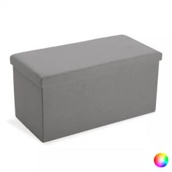 Unknown Banc De Coffre Long Démontable Lin Bois MDF (38 X 37,5 X 76,5 Cm) Cou...