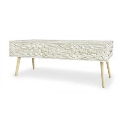 MENZZO Bout De Lit Jadida Blanc Et Or