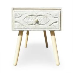 MENZZO Bout De Lit Jadida Blanc Et Or 9 MENZZO Bout De Lit Jadida Blanc Et Or -magasin Vente-unique bout de lit jadida blanc et or 8113625 20661539 1140x1140