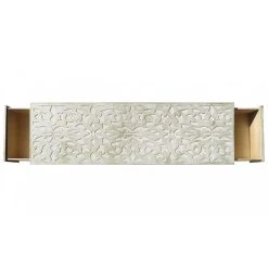 MENZZO Bout De Lit Jadida Blanc Et Tissu 10 MENZZO Bout De Lit Jadida Blanc Et Tissu -magasin Vente-unique bout de lit jadida blanc et tissu 7930551 20060021 1200x1200